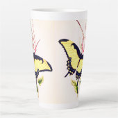 ヴィンテージ(昆虫)オオカバマダラ、モナーク蝶パーソナライズされた名 カフェラテマグ (正面)