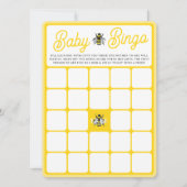 ヴィンテージ(昆虫)マルハナバチベビービンゴ赤ちゃんシャワーゲームカード 招待状 (正面)
