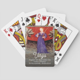 ヴィンテージ《星座》乙女座ヴァージン〔占星術の〕十二宮図標識 トランプ