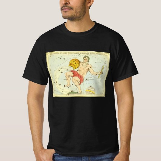 ヴィンテージ 星座, 占星術 水瓶座 Tシャツ (正面)