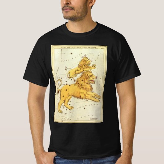 ヴィンテージ 星座, 占星術 獅子座 ライオン Tシャツ (正面)