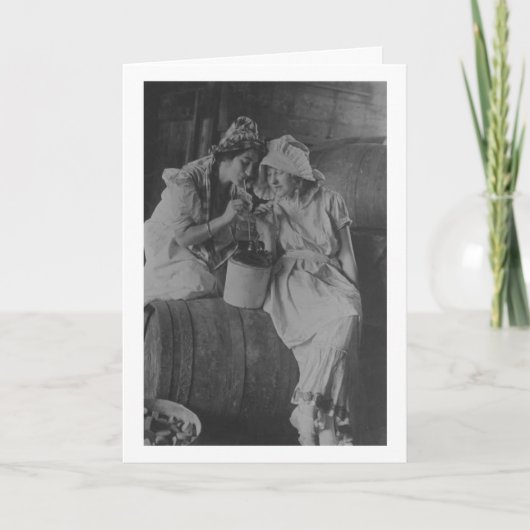 ヴィンテージ-最高の友人とお酒。 カード (正面)