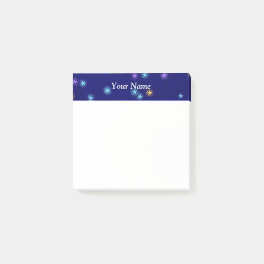ヴィンテージ 月と星のエッチング 3" x 3" 付箋 (正面)