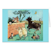 ヴィンテージ-月の下で踊っている動物 (正面横)