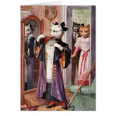 ヴィンテージ-服を着る猫完全に (正面)