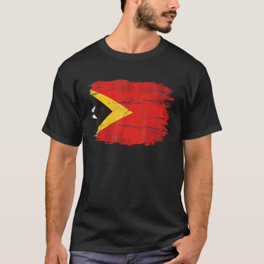 ヴィンテージ 東ティモール フラグ Tシャツ (正面)