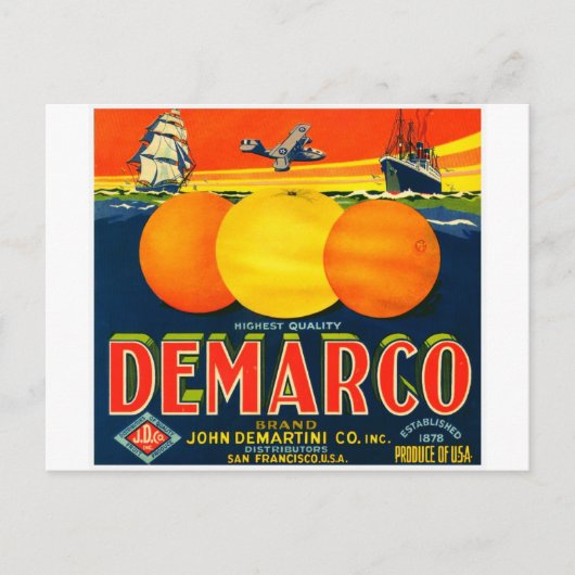 ヴィンテージ 果物箱ラベル ポストカード (正面)
