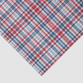 ヴィンテージ、格子状赤白青パターン 薄葉紙 (詳細)