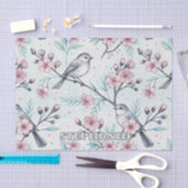 ヴィンテージ 桜と鳥のエステティック 4 薄葉紙 (クラフト)