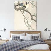 ヴィンテージ 桜と鳥の絵画 キャンバスプリント (インサイチュ (寝室))