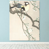 ヴィンテージ 桜と鳥の絵画 キャンバスプリント (インサイチュ (ウッドフロア))