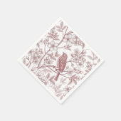 ヴィンテージ 桜と鳥の美しいデザイン 1 スタンダードカクテルナプキン (角)
