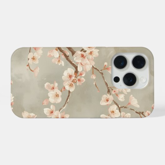 ヴィンテージ 桜の枝 iPhoneケース (裏面横)