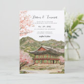 ヴィンテージ 桜 ウェディング 招待状 (スタンド正面)