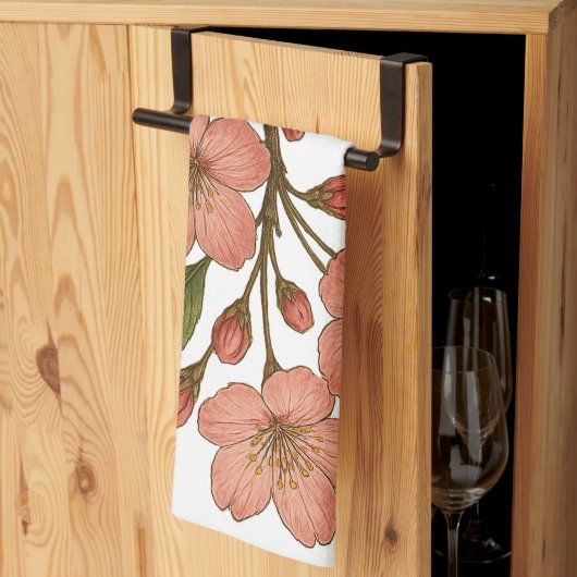 ヴィンテージ 桜 キッチンタオル (三つ折り)