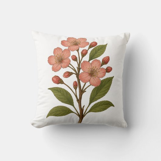 ヴィンテージ 桜 クッション (正面)