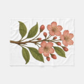 ヴィンテージ 桜 フリースブランケット | 柔らか (正面(横))