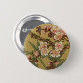 ヴィンテージ 桜 和風 花 缶バッジ (正面&裏面)