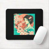 ヴィンテージ 桜 日本のアート アニメ マウスパッド (マウス)