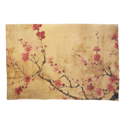 ヴィンテージ 桜 枕カバー (正面)