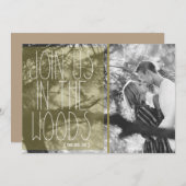 ヴィンテージ　森での結婚式にご参加ください | 写真 招待状 (正面/裏面)