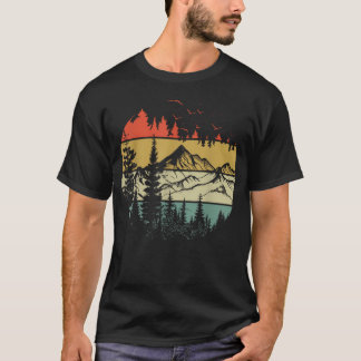 ヴィンテージ 森の木と野生動物 Tシャツ