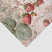 ヴィンテージ　植物画のイチゴ 薄葉紙 (詳細)