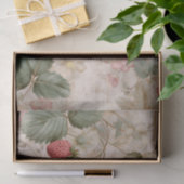 ヴィンテージ　植物画のイチゴ 薄葉紙 (ギフト)