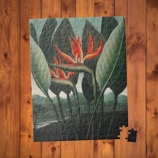 ヴィンテージ 植物画 極楽鳥ジグソーパズル ジグソーパズル