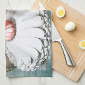 ヴィンテージ《植物》スイレンの花が池に キッチンタオル (四つ折り)