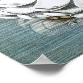 ヴィンテージ《植物》スイレンの花が池に ポスター (角)