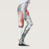 ヴィンテージ《植物》スイレンの花が池に レギンス (右)