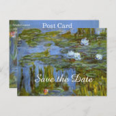 ヴィンテージ《植物》スイレンは日付を保存する, Claude Monet 案内ポストカード (正面/裏面)