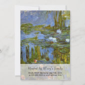 ヴィンテージ《植物》スイレン油絵画卒業パーティー 招待状 (裏面)