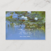 ヴィンテージ《植物》スイレン結婚式の受付詳細 エンクロージャーカード (裏面)