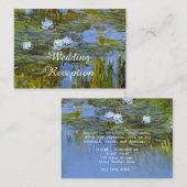ヴィンテージ《植物》スイレン結婚式の受付詳細 エンクロージャーカード (正面/裏面)