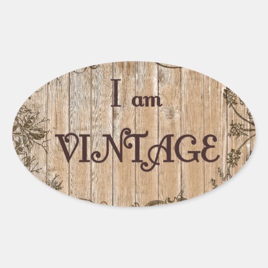 ヴィンテージ 楕円形シール (正面)