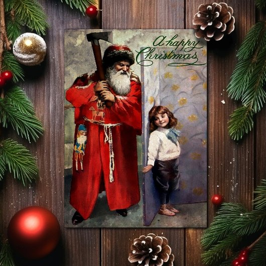ヴィンテージ 殺人サンタ クリスマスカード シーズンカード