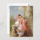 ヴィンテージ – 母と子 ポストカード (正面/裏面)