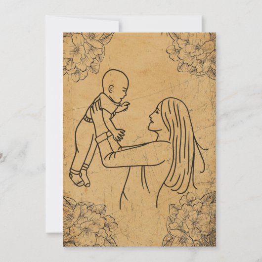 ヴィンテージ 母の日の喜び ご招待, 母の日 招待状 (裏面)