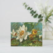 ヴィンテージ、水中競技フラワー、妻誕生日 ポストカード (スタンド正面)