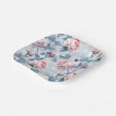 ヴィンテージ・水彩のバラ ペーパープレート (傾斜あり)