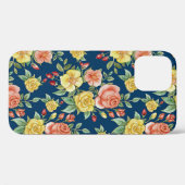 ヴィンテージ 水彩 花 ローズ 背景 | Case-Mate iPhoneケース (裏面 (横))
