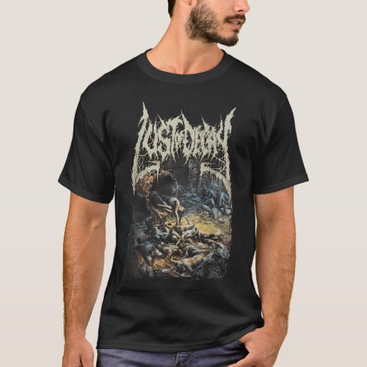 ヴィンテージ 汚水に埋葬された Lust.Of.Decay アート Tシャツ (正面)