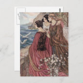 ヴィンテージ – 海を眺める三人の女性 ポストカード (正面/裏面)