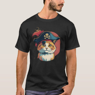 ヴィンテージ 海賊猫の愉快なショー Tシャツ