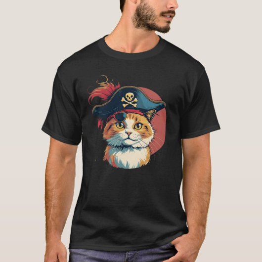 ヴィンテージ 海賊猫の愉快なショー Tシャツ (正面)