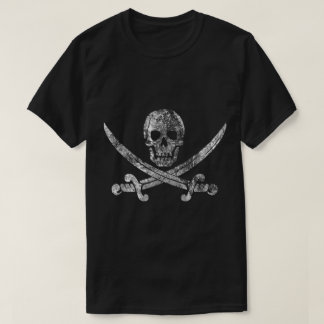ヴィンテージ 海賊 ドクロ 剣 デザイン Tシャツ