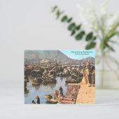 ヴィンテージ、港の香港バンボート ポストカード (スタンド正面)