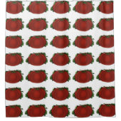 ヴィンテージ、熟したトマト、野菜と果物 シャワーカーテン (正面)